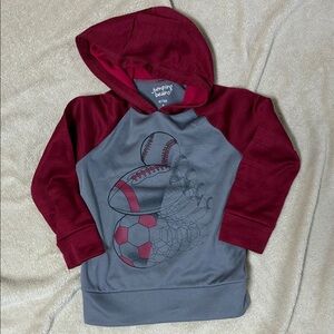 Jumping Beans Kids Hoodie - Maroon and Gray